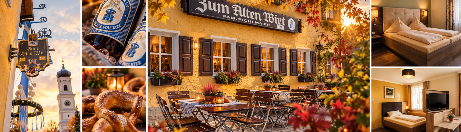 Herbstlicher Bayerischer Gasthof Zum Alten Wirt